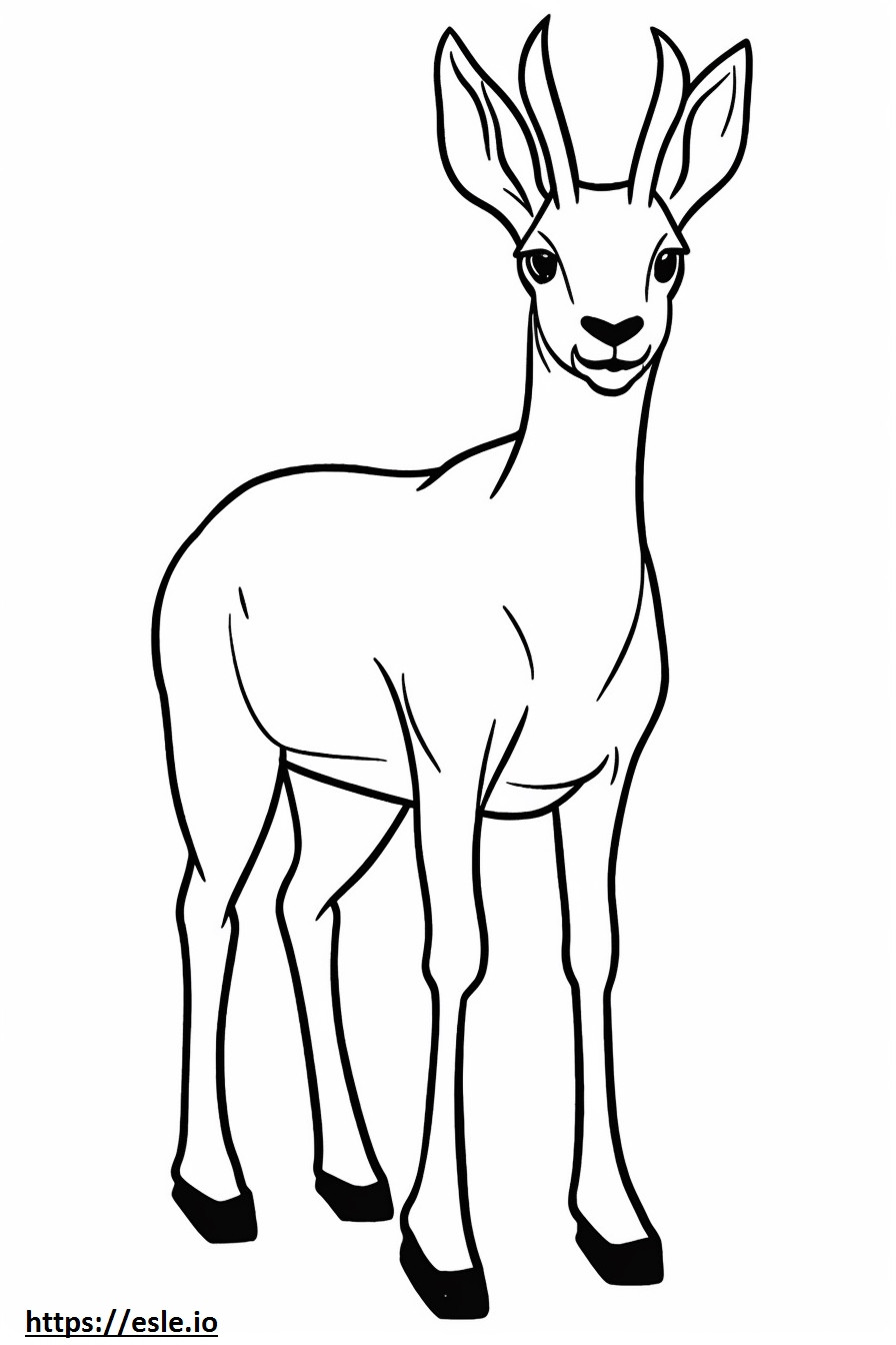 Bambino antilope da colorare