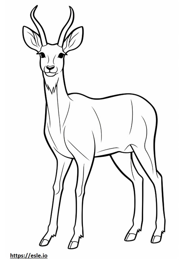 Antelope cartoon coloring page