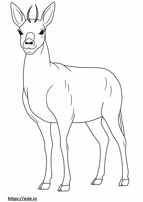 Coloriage Caricature d'antilope à imprimer