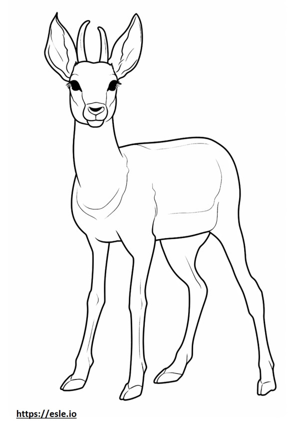 Antelope cute coloring page