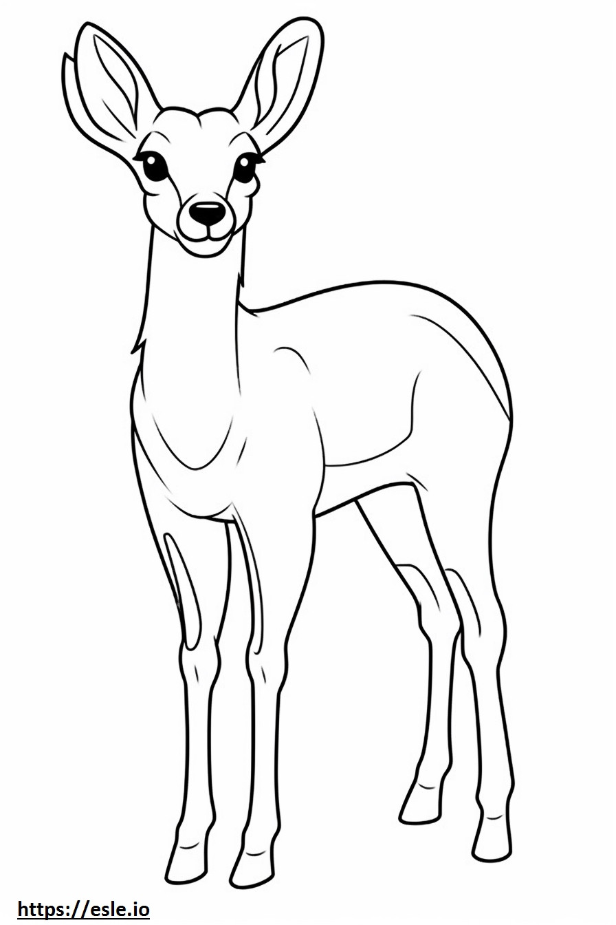 Antilope schattig kleurplaat kleurplaat