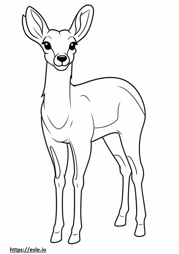 Antelope cute coloring page
