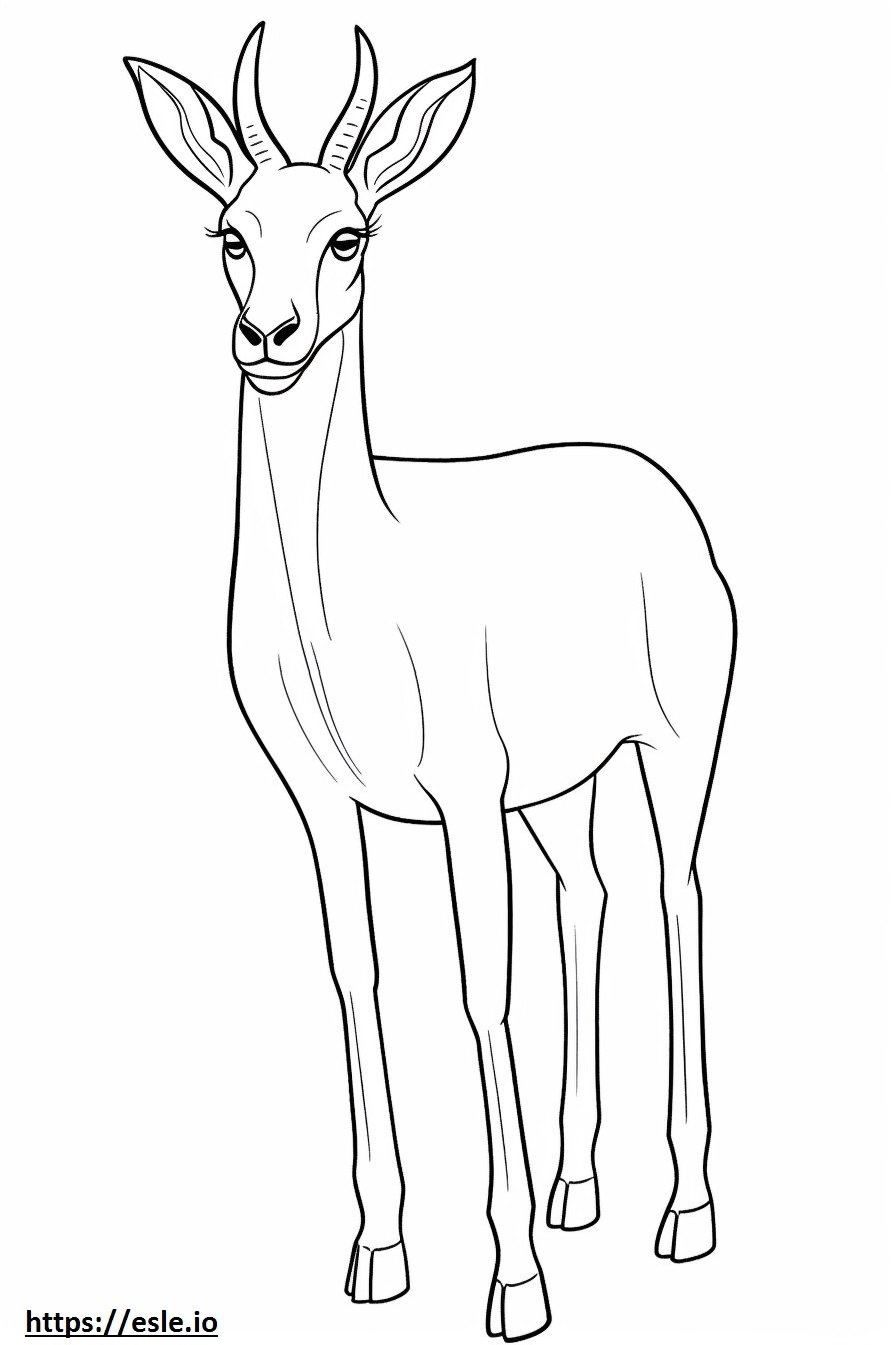 Antelope happy coloring page