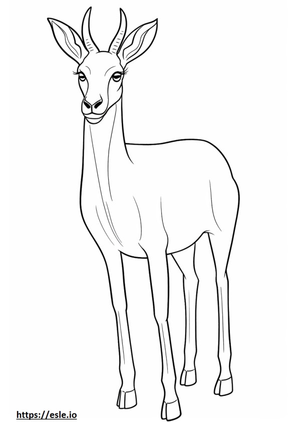 Antelope happy coloring page