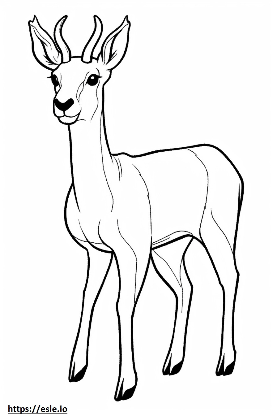 Coloriage Antilope heureuse à imprimer