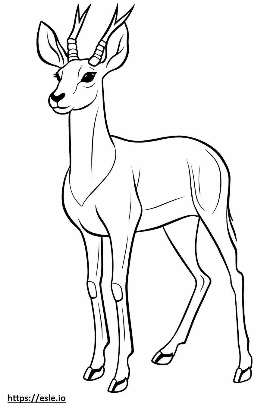 Antilope drăguță de colorat