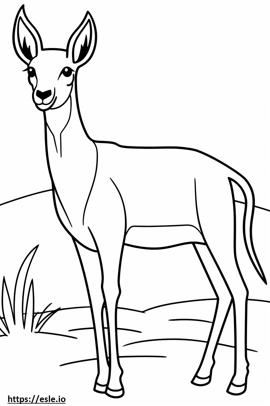 Antilope glücklich ausmalbild