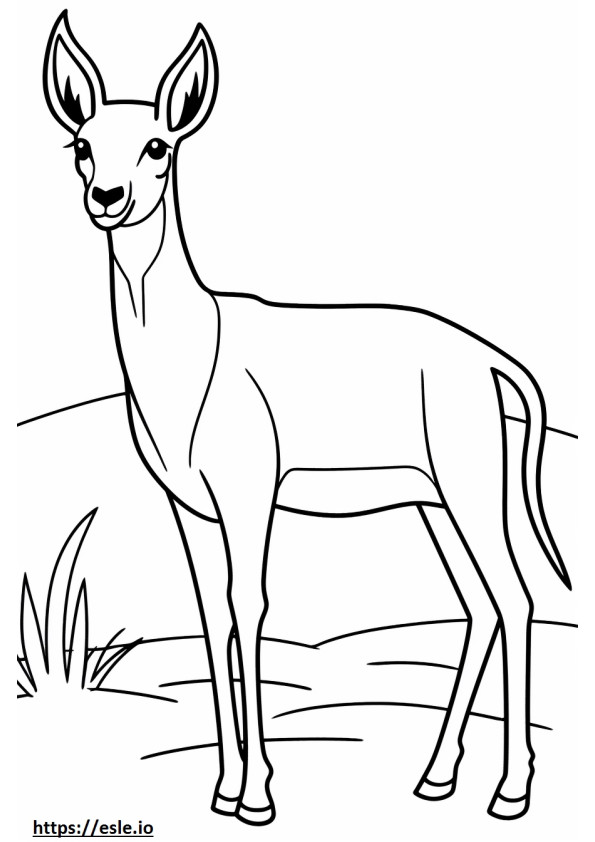 Antilope blij kleurplaat