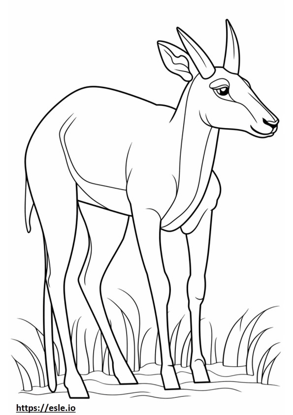 Antelope Sleeping coloring page
