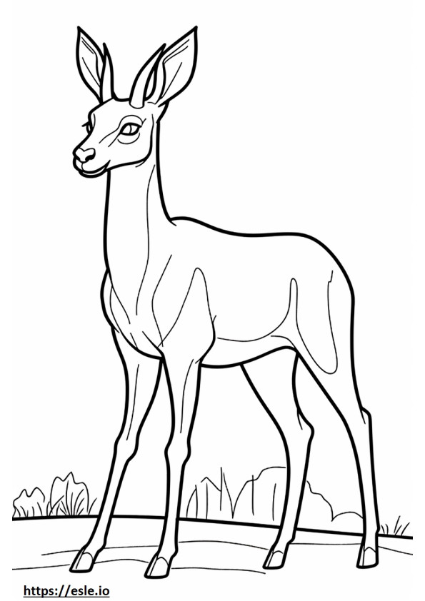 Antelope Playing coloring page