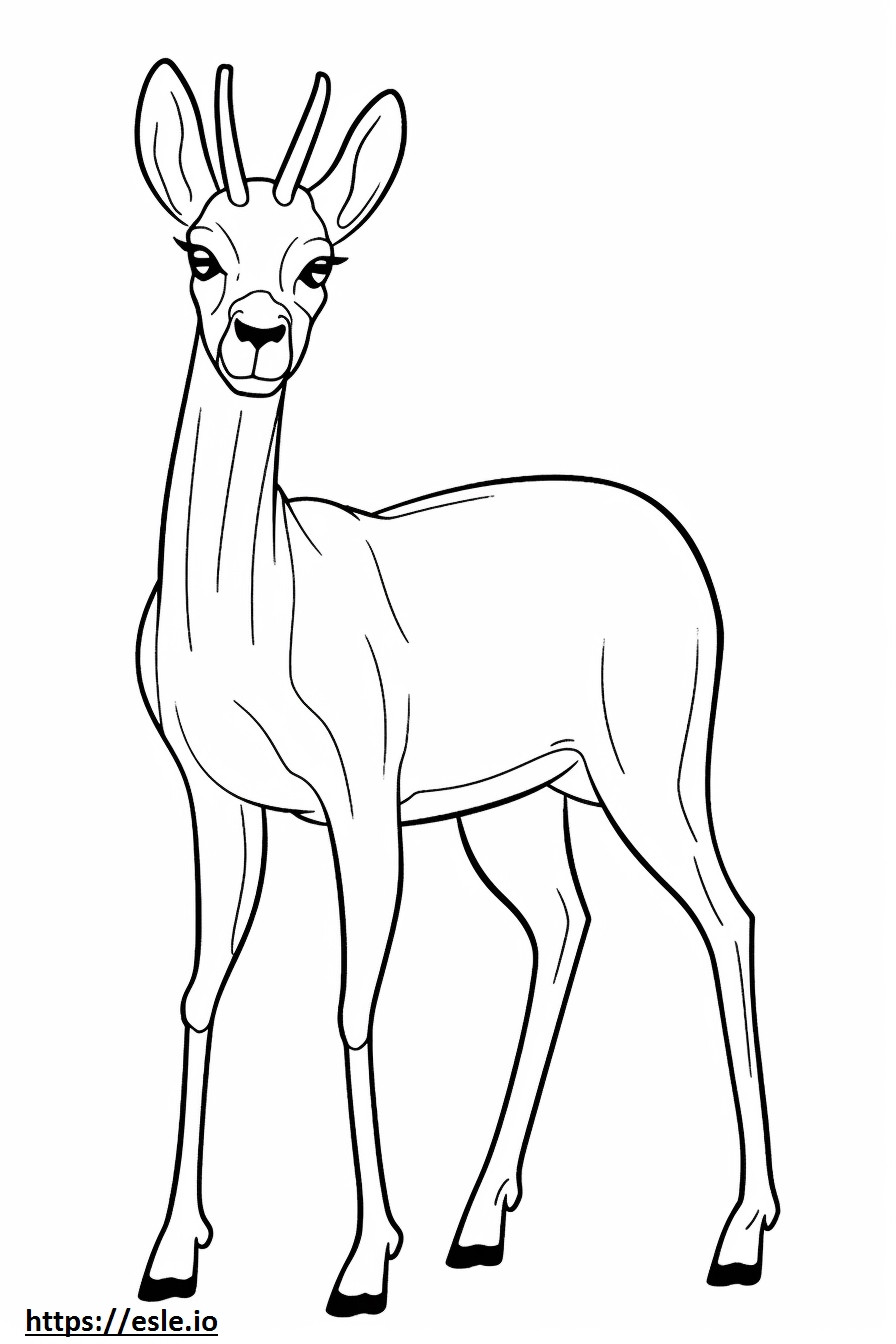Coloriage Antilope jouant à imprimer