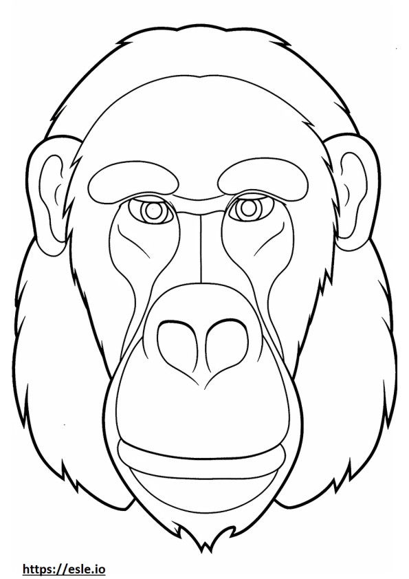 Față de maimuță de colorat