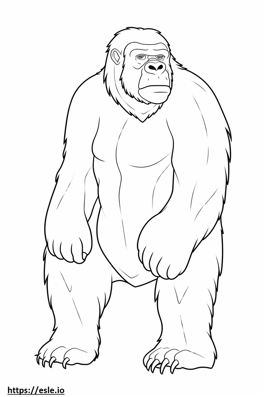 Ape full body coloring page