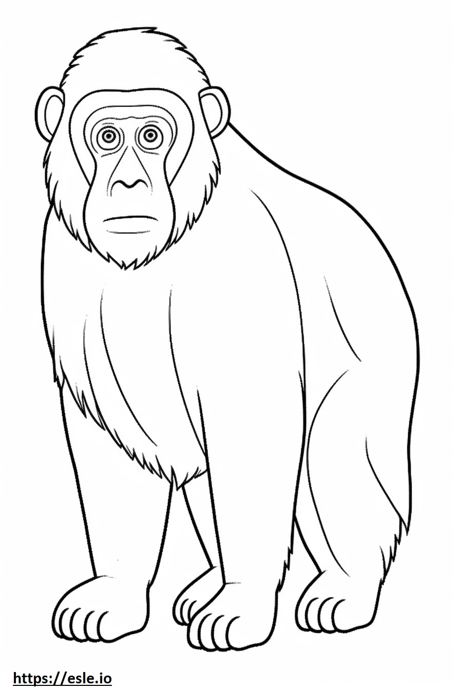 bebe mono para colorear e imprimir
