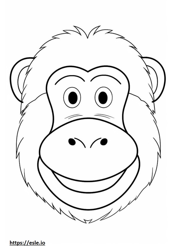 Emoji uśmiechu małpy kolorowanka