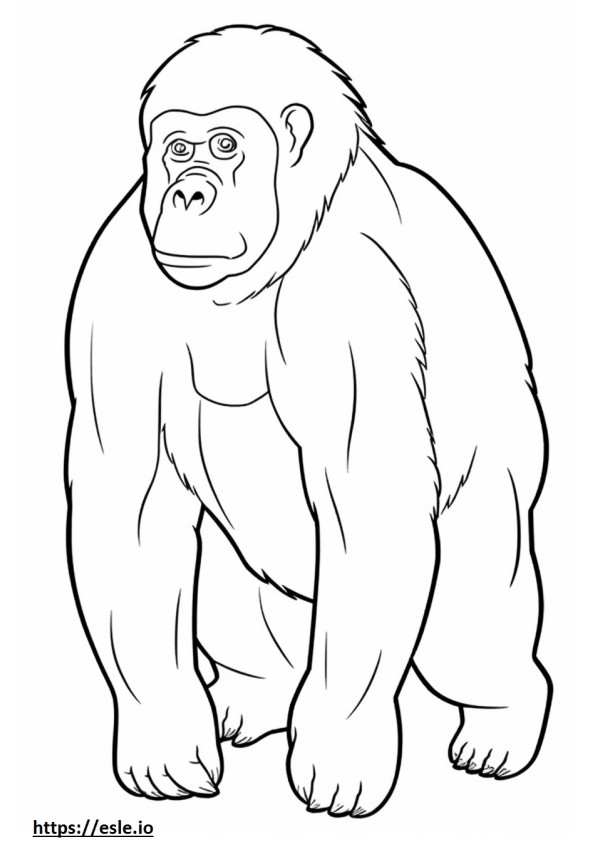 Ape baby coloring page
