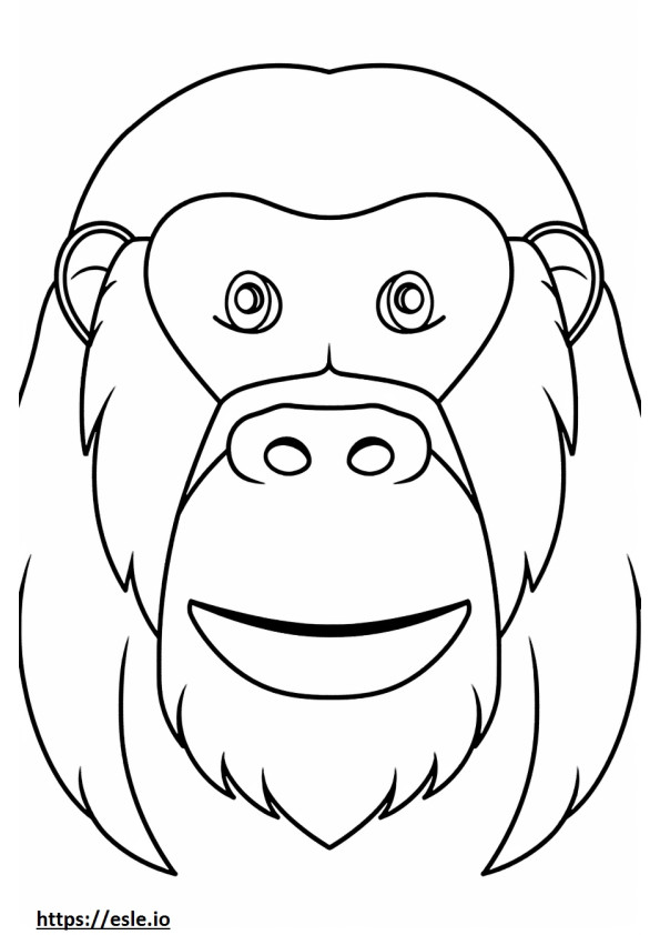 Emoji de sorriso de macaco para colorir
