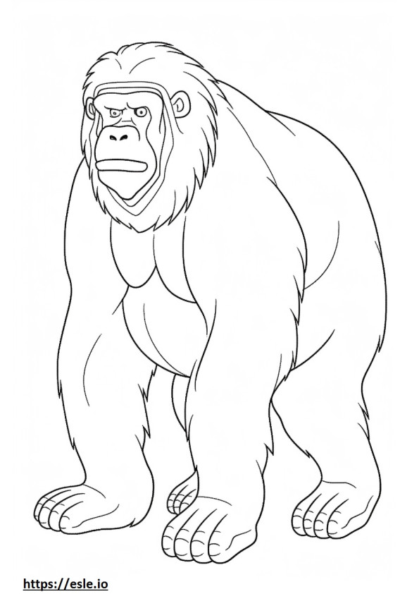 Coloriage Caricature de singe à imprimer