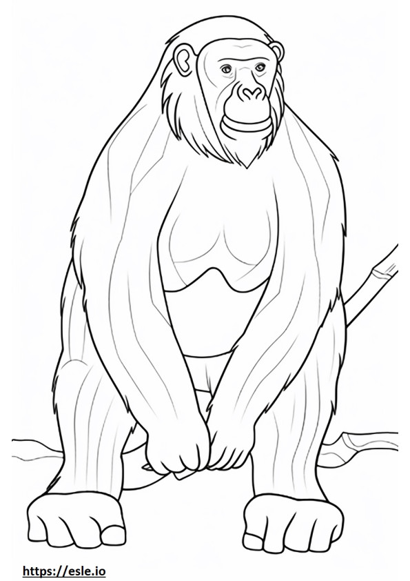 Ape Playing coloring page