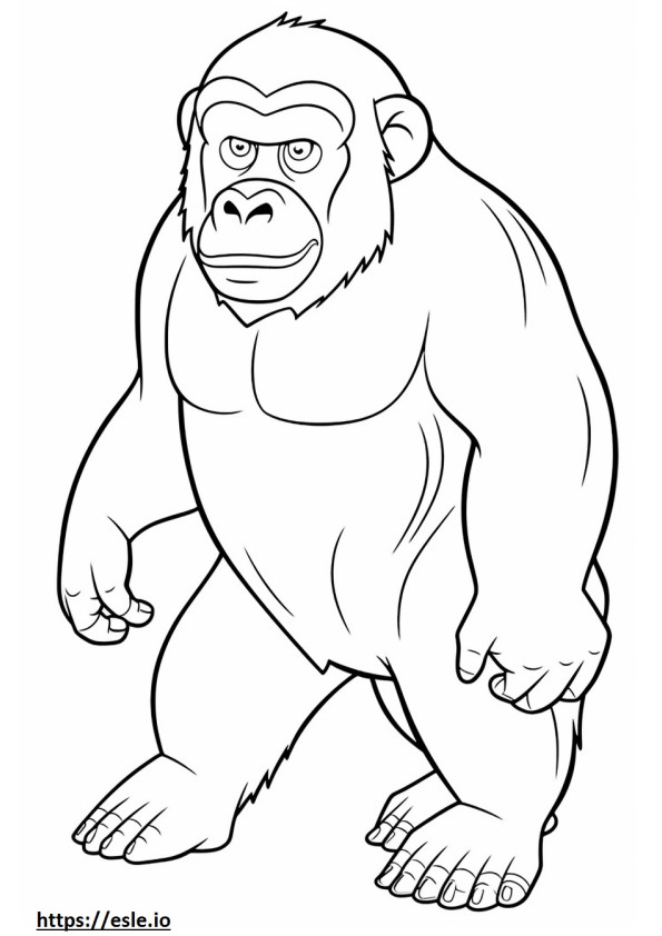 Ape Kawaii coloring page