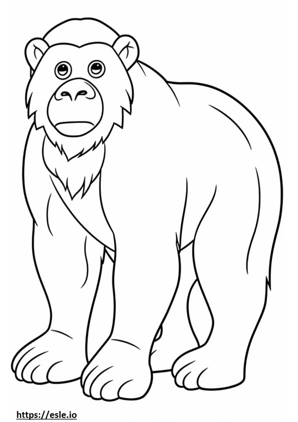 Ape Friendly coloring page