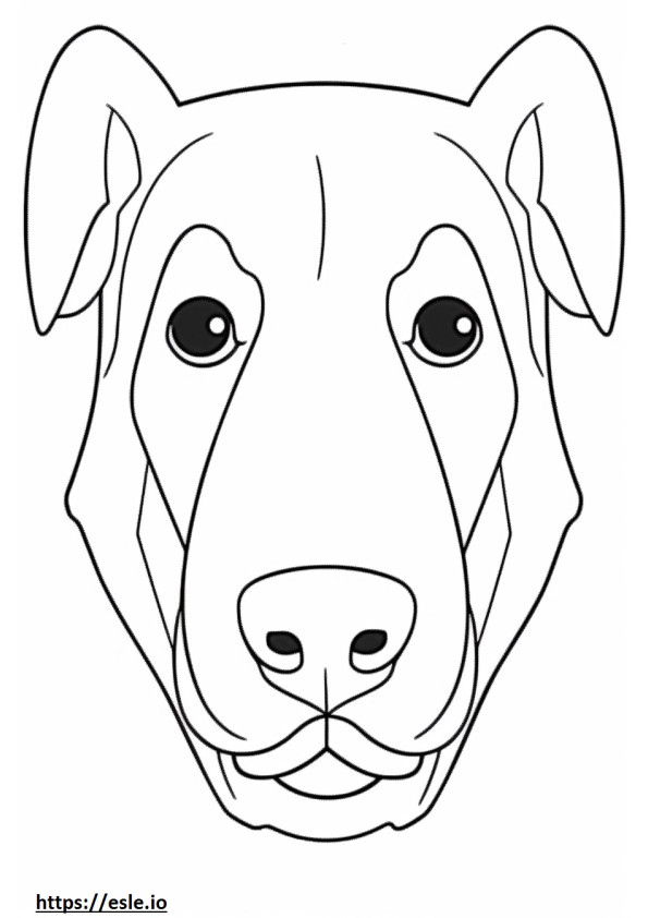 Appenzeller Dog face coloring page