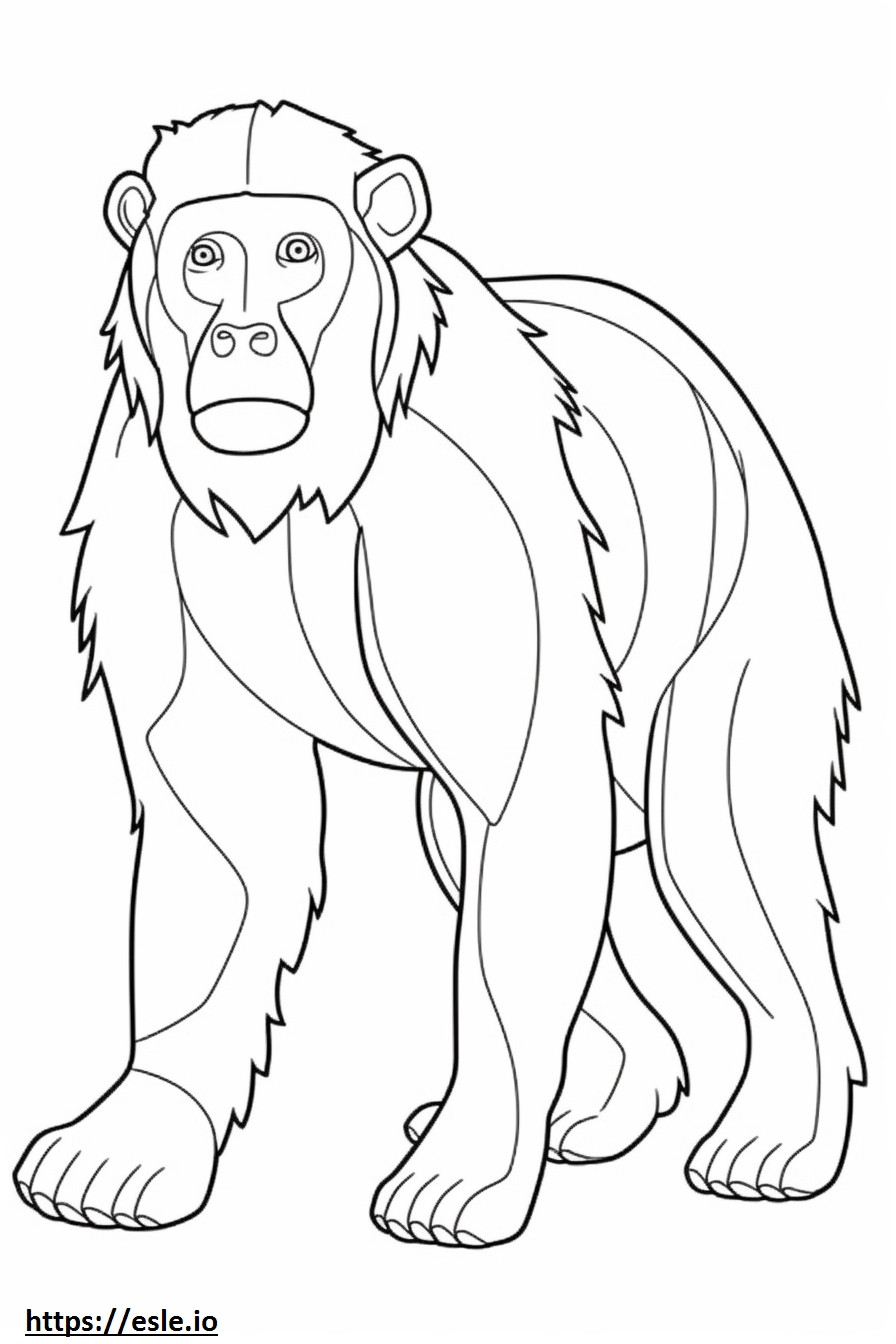 Ape Friendly coloring page