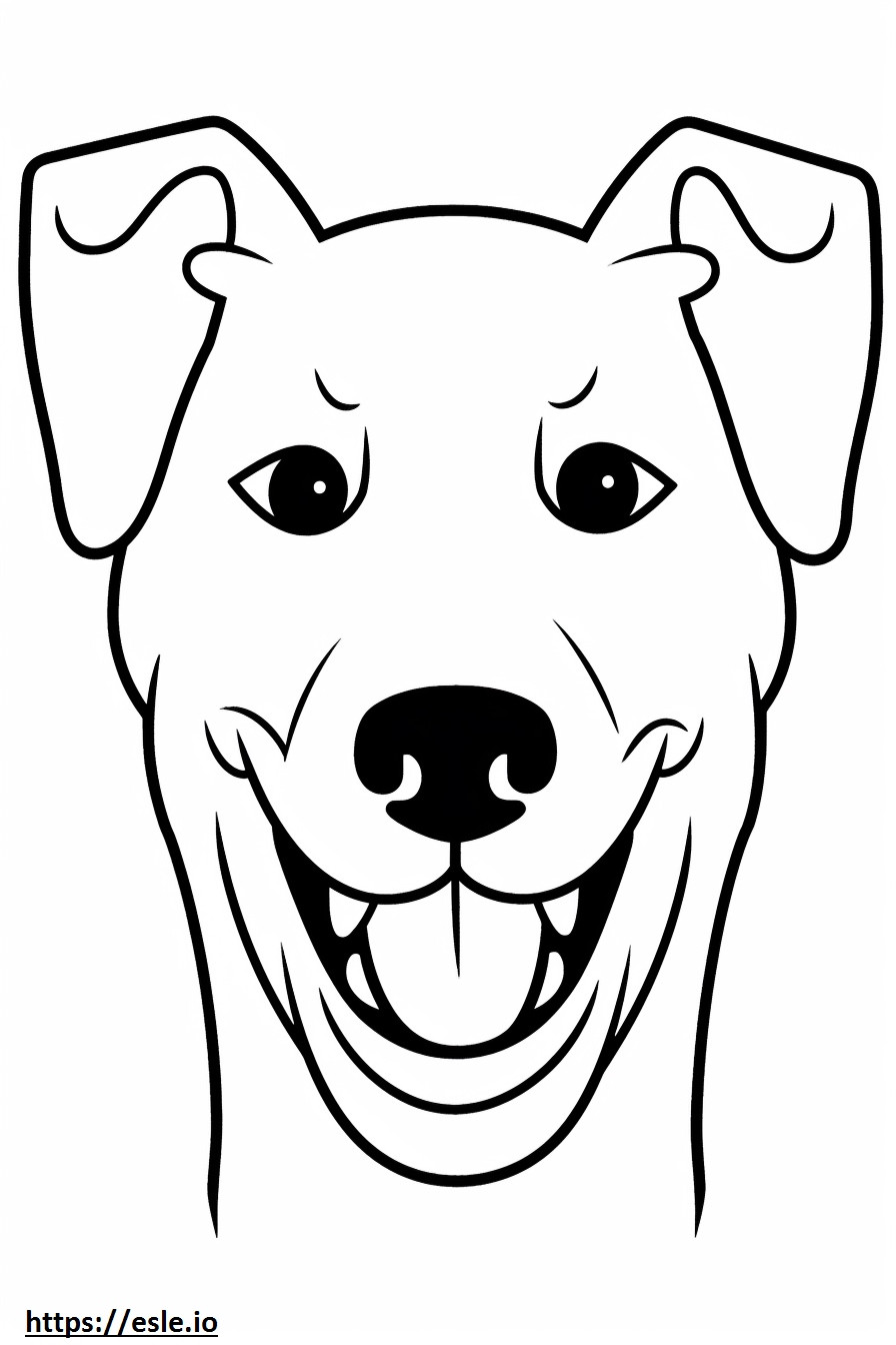 Appenzeller Hund Lächeln Emoji ausmalbild