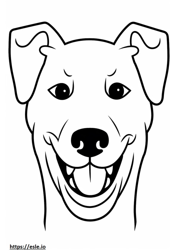Appenzeller Hund Lächeln Emoji ausmalbild