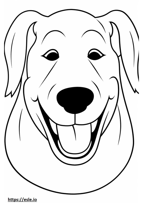 Coloriage Emoji sourire de chien Appenzeller à imprimer