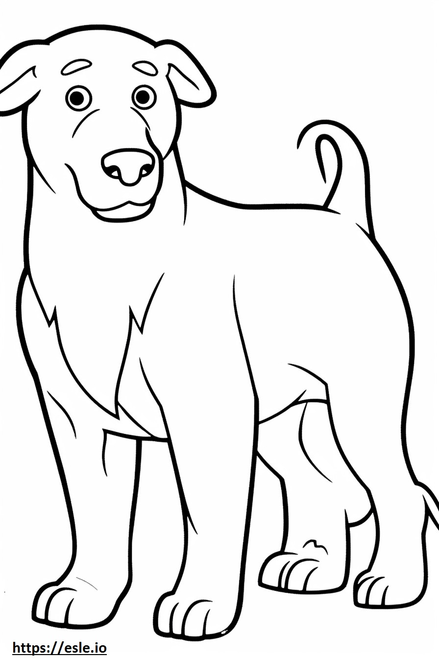 Appenzeller Dog cartoon coloring page