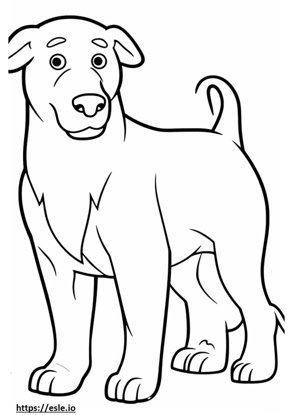 Appenzeller Hond cartoon kleurplaat