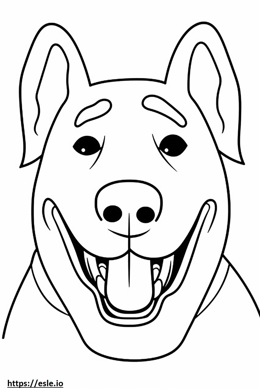 Emoji de sonrisa de perro Appenzeller para colorear e imprimir