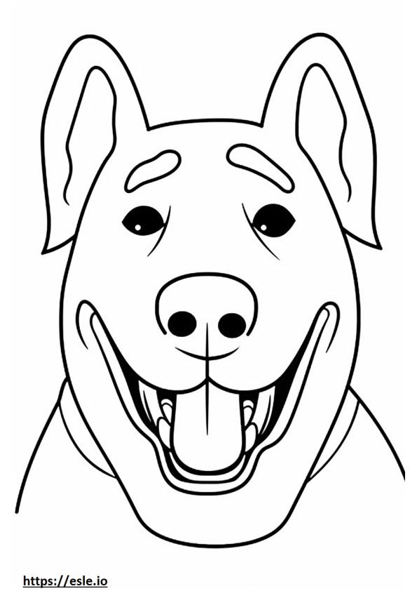Appenzeller Hond glimlach emoji kleurplaat
