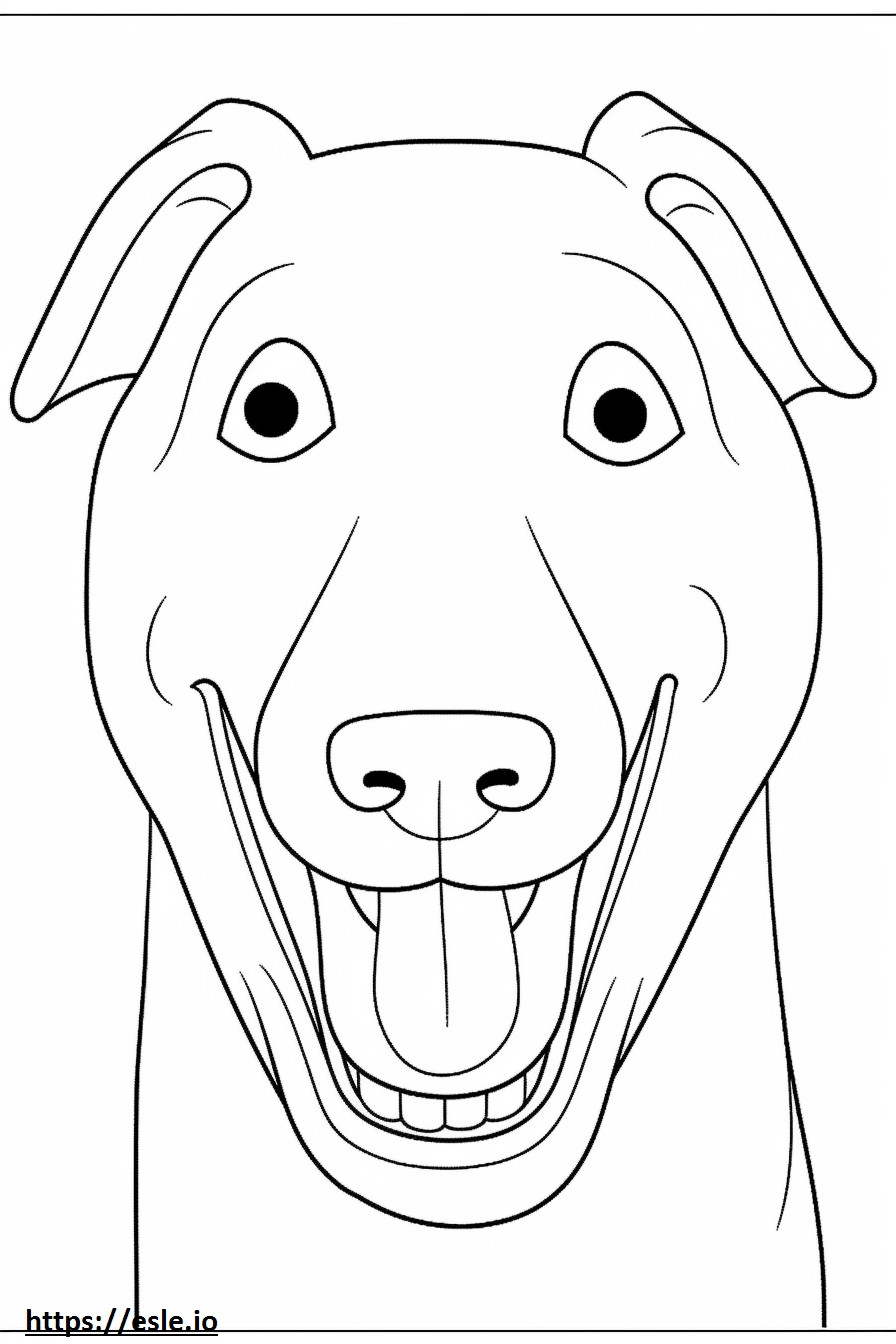 Appenzeller Köpek gülümseme emojisi boyama
