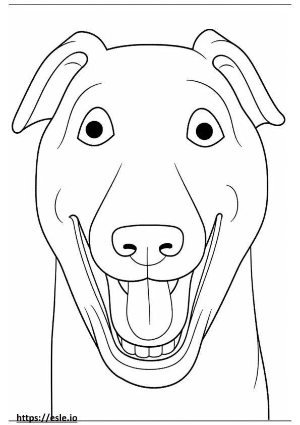Emoji del sorriso del cane Appenzeller da colorare