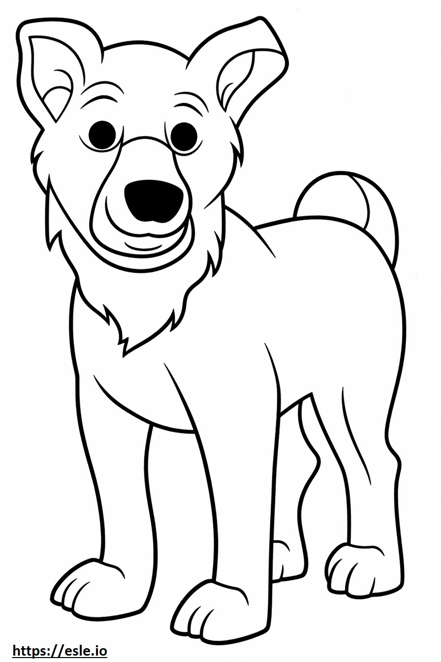 Appenzeller Hond Kawaii kleurplaat kleurplaat