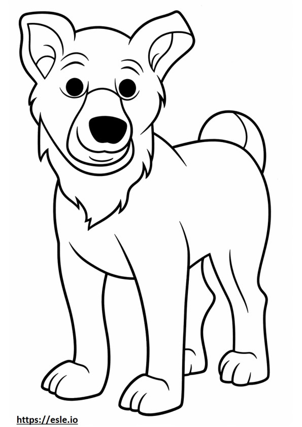Appenzeller Hond Kawaii kleurplaat