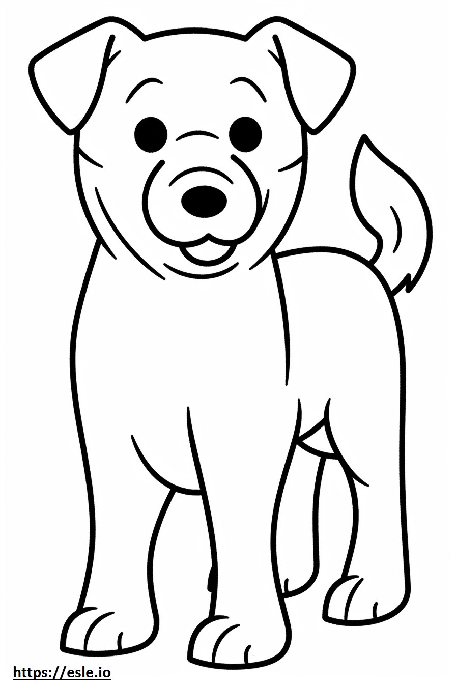 Appenzeller-koira Kawaii värityskuva