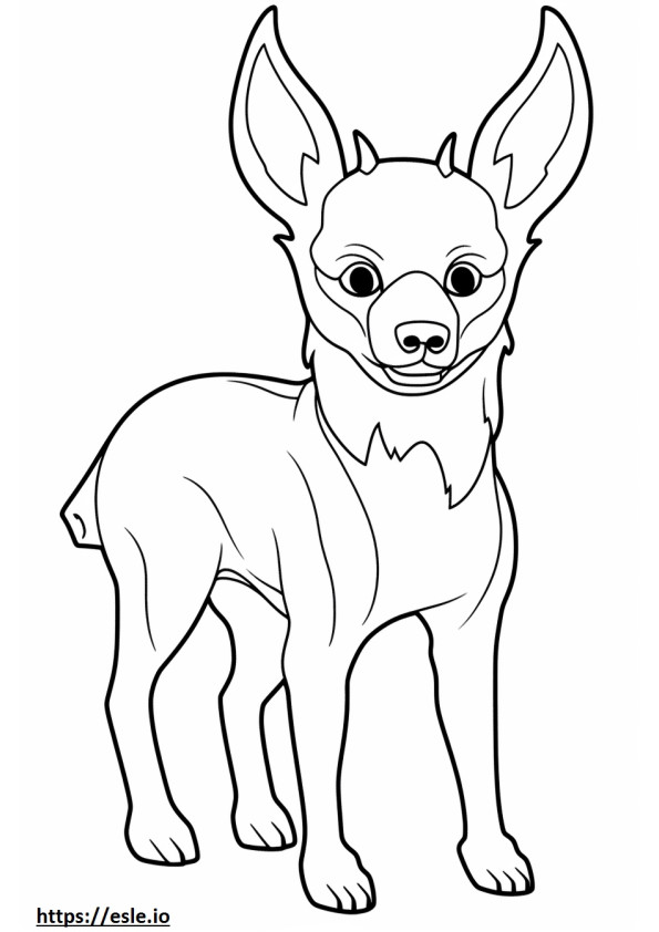 Apfelkopf-Chihuahua-Ganzkörper ausmalbild