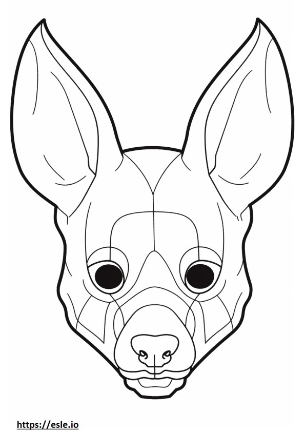 Apple Head Chihuahua face coloring page