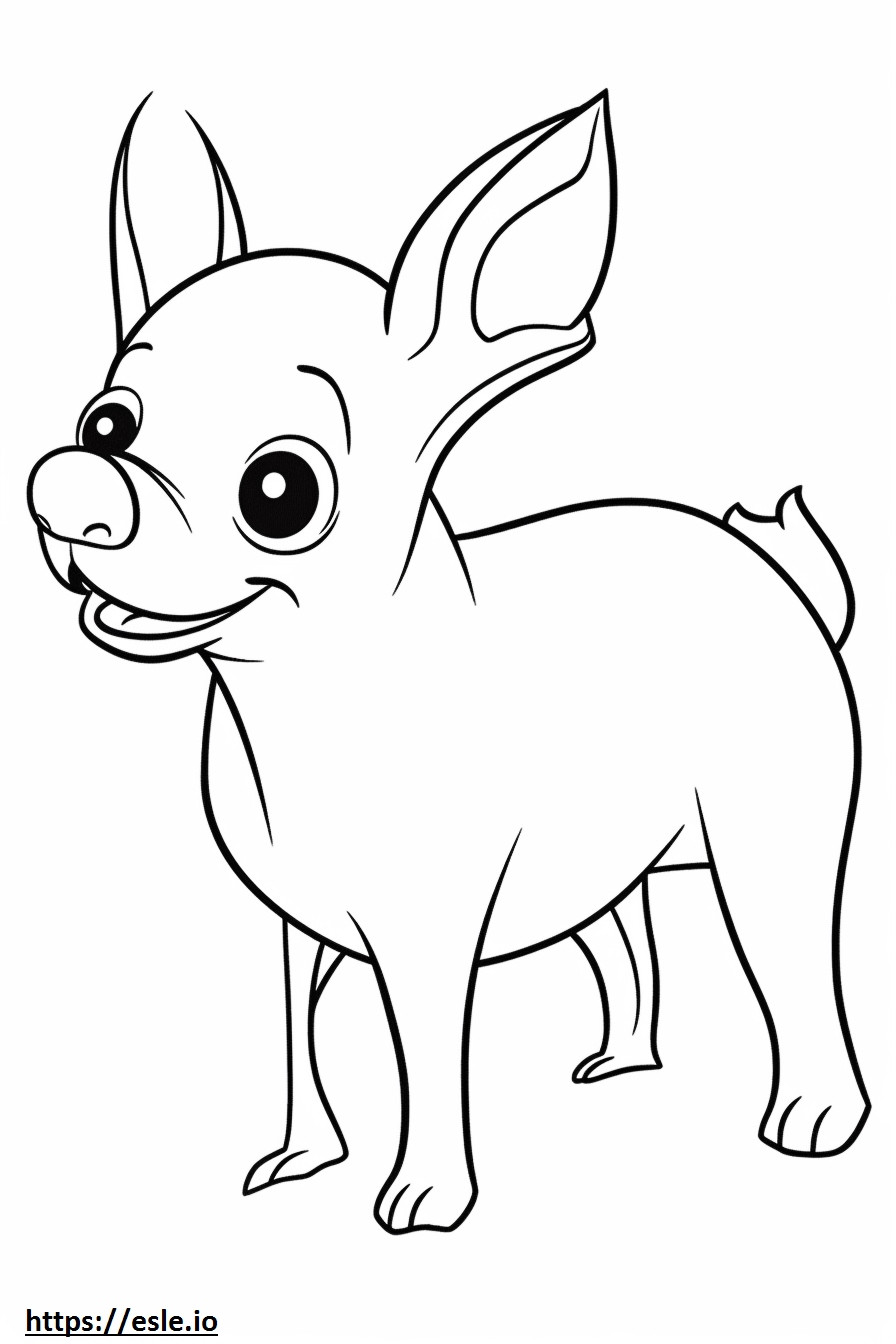Coloriage Bébé Chihuahua tête de pomme à imprimer