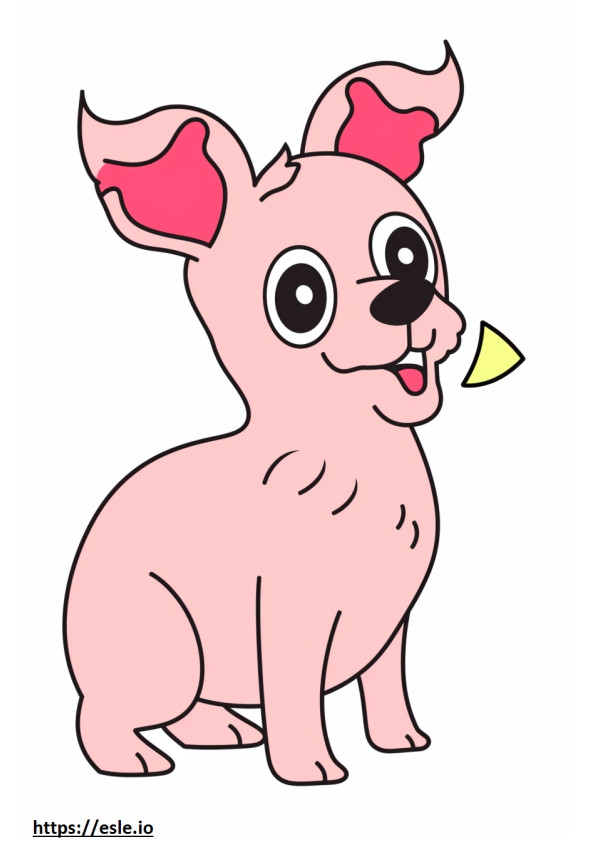 Apple Head Chihuahua baby coloring page