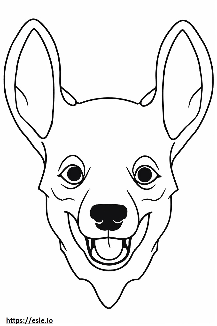 Elma Kafası Chihuahua gülümseme emojisi boyama