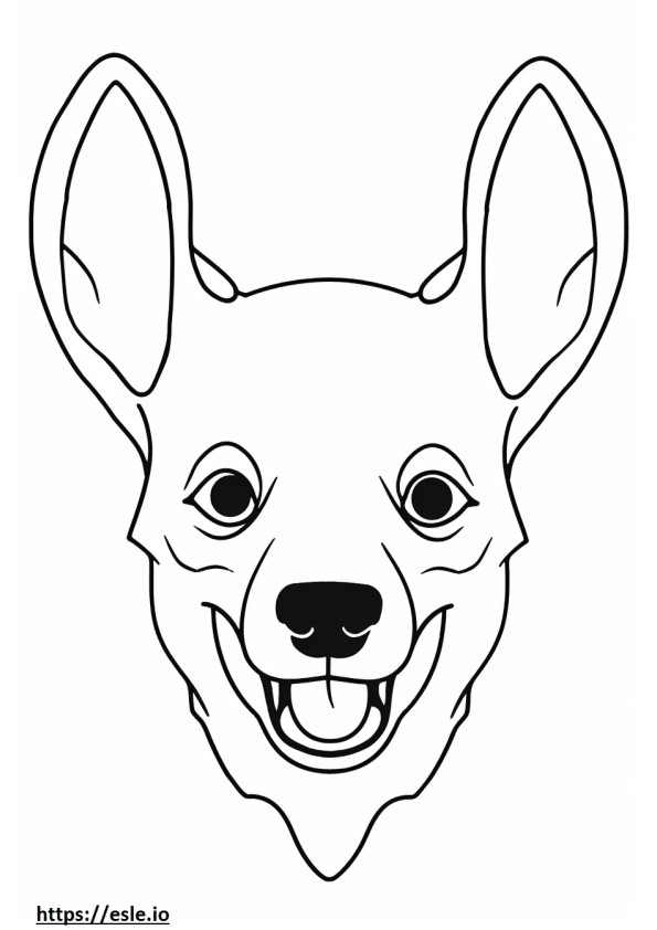 Emoji de sorriso de Apple Head Chihuahua para colorir
