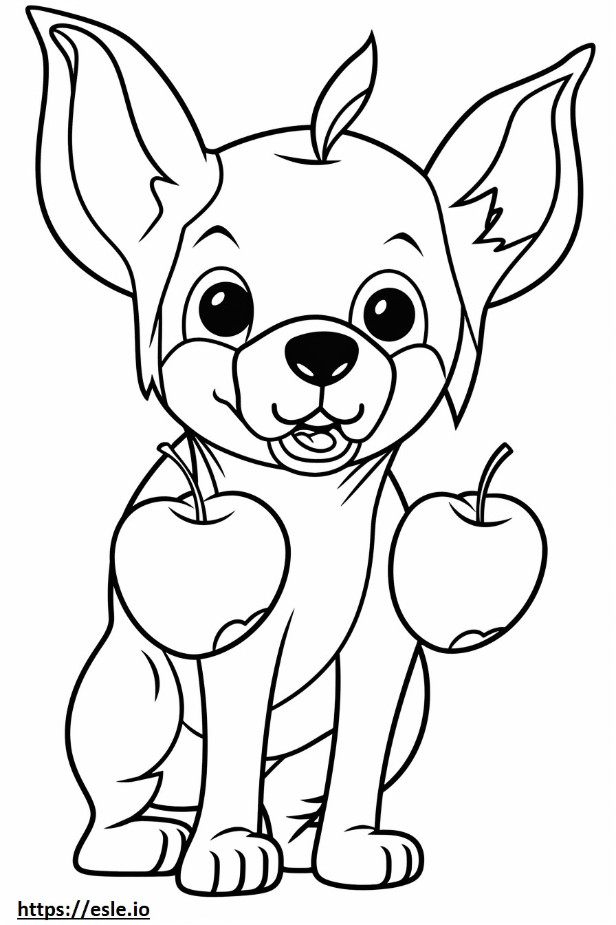 Apple Head Chihuahua cute coloring page