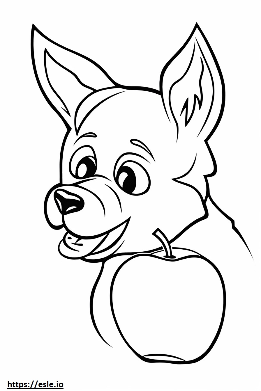 Apple Head Chihuahua cute coloring page
