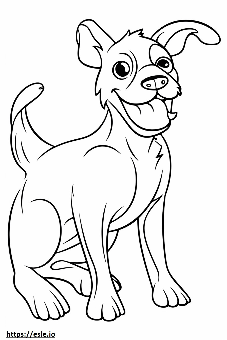 Apple Head Chihuahua feliz para colorir
