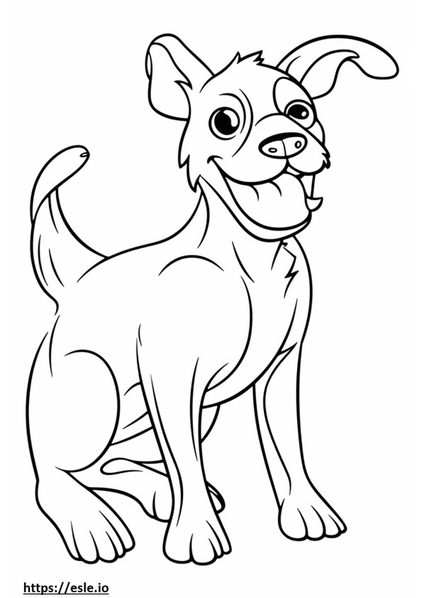 Coloriage Apple Head Chihuahua heureux à imprimer