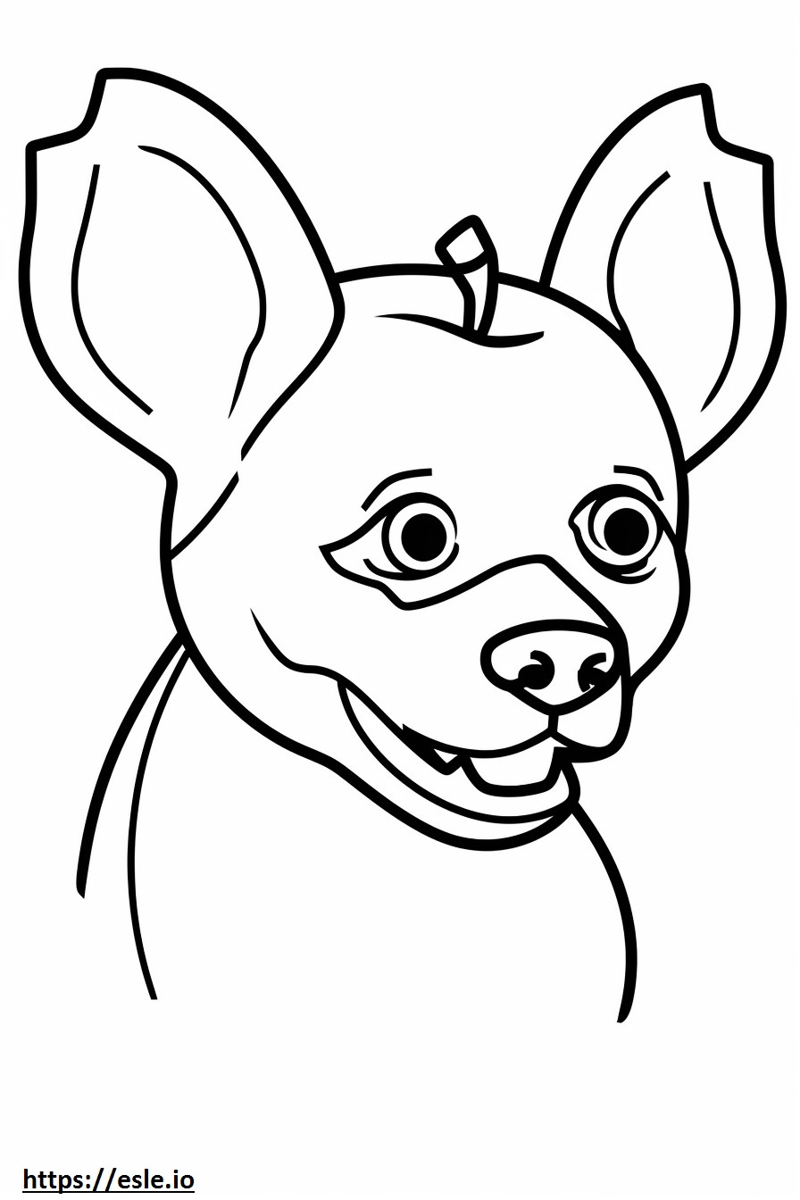 Apfelkopf-Chihuahua glücklich ausmalbild